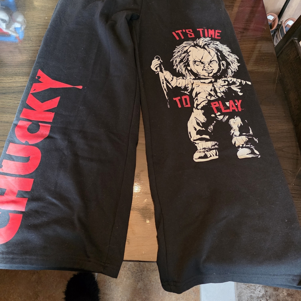 Chucky Black Joggers Size Large New Without Tags